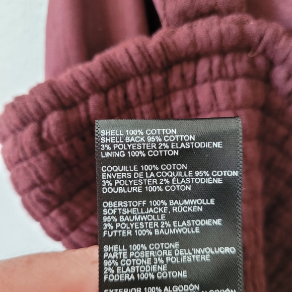 By Anthropologie Cotton Smocked Tie Back Tank Cocoa/Maroon NWT Sz XL - Picture 8 of 11